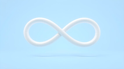Infinity sign on blue background. Generative AI