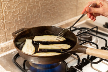 kitchen, cooking vegetables, ratatouille, vegetables, knife, frying pan, stove