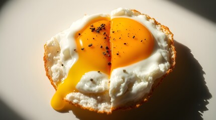 egg on a plate
