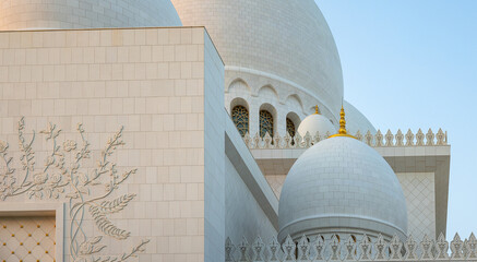 Fresh perspective of the Grand Mosque in Abu Dhabi