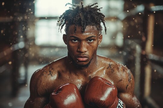 Young man training in a mixed martial arts class