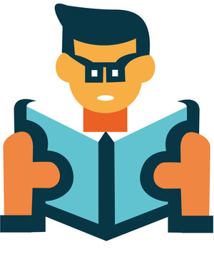man read book