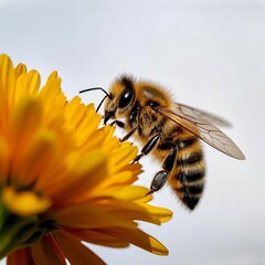bee on yellow flower