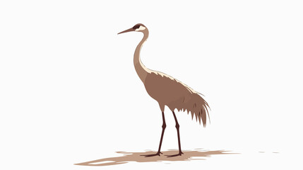 Elegant Silhouette of a Sandhill Crane in Vector Format for Creative Designs