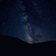 Obraz premium Dark, inky black background, countless twinkling stars , twinkle, milky way, sky