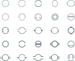 A set of circle shapes