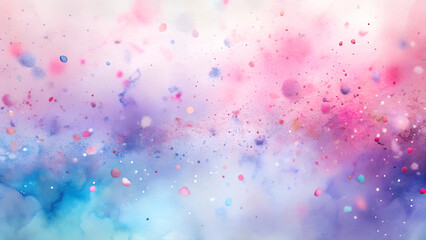 Soft Pastel Watercolor Confetti Background, Joyous and Festive, Pranks and Celebrations, with copy space, words + concept