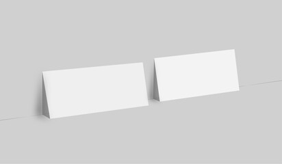 Two business card with shadow mockup cover template.