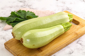 Raw frsh ripe zucchini vegetable
