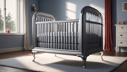 silver crib