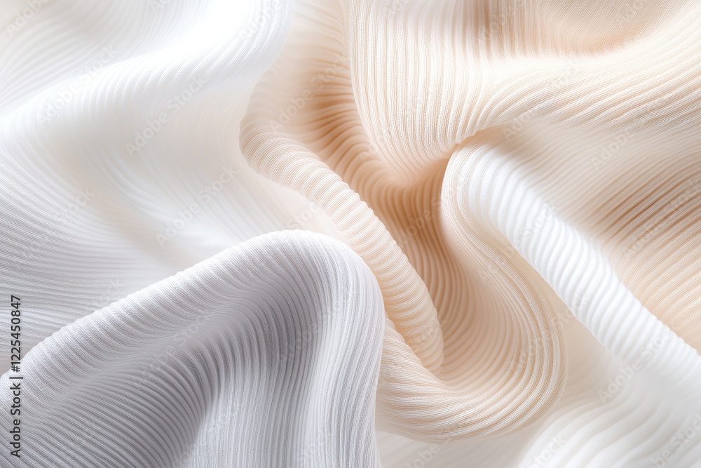 Aufkleber delicate, abstract patterns intertwine in soft hues of cream and white, showcasing a captivating ble