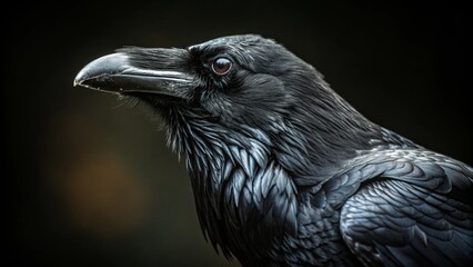 close up of a raven