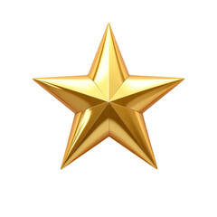 Shiny Gold 3D Star Award Icon Graphic Design Element High Resolution Image Perfect for Decorations and Awards