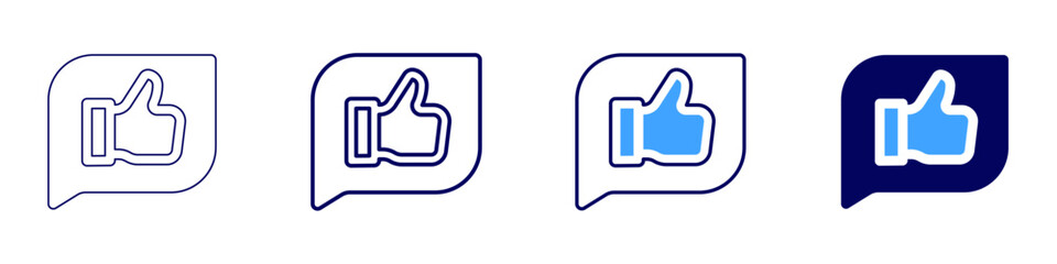 Shape like icon in 4 different styles. Thin Line, Line, Bold, and Bold Line. Duotone style. Editable stroke