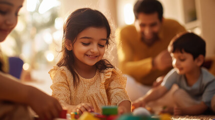 little girl child playing with toy