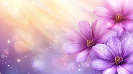 Dreamy Purple Flowers in Soft Sunlight