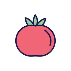 Vector image of tomato icon with white background