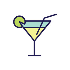 cocktail icon vector image with white background