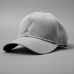 Fototapeta premium Black baseball cap, studio lighting, dark background, product photography, minimalist, textured fabric