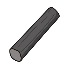 charcoal stick icon, charcoal stick vector illustration-simple illustration of charcoal stick, perfect for charcoal stick logos and icons