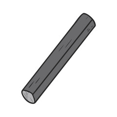 charcoal stick icon, charcoal stick vector illustration-simple illustration of charcoal stick, perfect for charcoal stick logos and icons