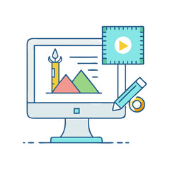 graphic design icon, graphic design vector illustration-simple illustration of graphic design, perfect for graphic design logos and icons