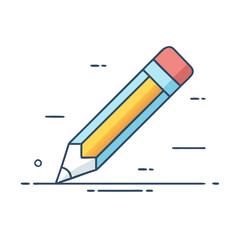 pencil icon, pencil vector illustration-simple illustration of pencil, perfect for pencil logos and icons