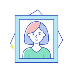 portrait icon, portrait vector illustration-simple illustration of portrait, perfect for portrait logos and icons