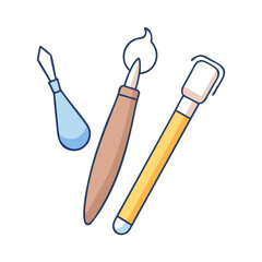 sculpting tools icon, sculpting tools vector illustration-simple illustration of sculpting tools, perfect for sculpting tools logos and icons
