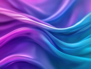 a luxurious silk fabric cascade, iridescent teal and purple waves creating mesmerizing light reflections, macro photography with shallow depth of field, glossy smooth surface