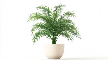 Fototapeta premium Sophisticated Indoor Palm Plant Decor for Elegant Home Interiors - Centered Wide Angle View