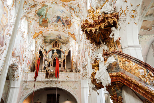 Pilgrimage church Rottenbuch, Munich Way of St. James, Bavaria, Germany