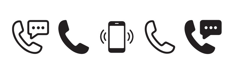 phone icon set, Telephone call sign, Contact us, Web icon set. Website set icon vector. for computer and mobile vector illustration eps 10.