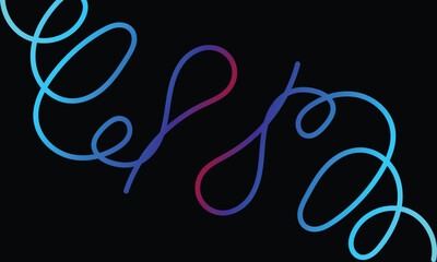 Abstract Background with Dynamic Colorful Line Shapes. Vector Geometric Pattern with Squiggle Gradient Elements.Color Squiggle Curve Pattern Shapes.