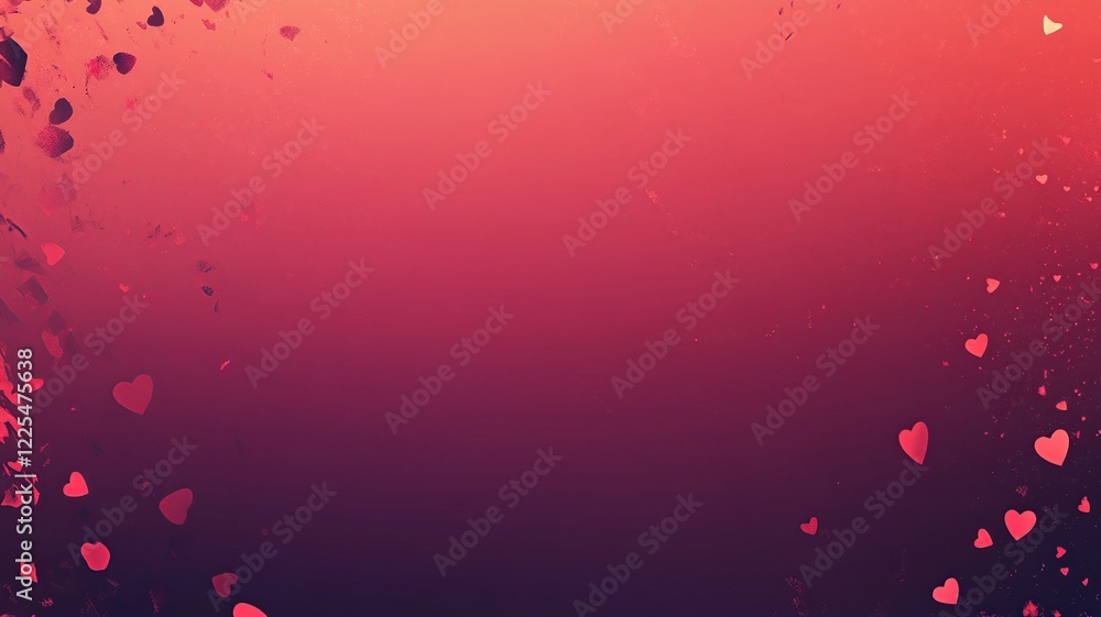Fototapete A soft vector background featuring multiple hearts in varying sizes and shades of pink and red, ideal for love and affection themes.

