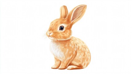 Adorable Rabbit Toy Icon in Wide Angle Centered Composition for Professional Marketing and Design Projects