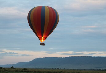 hot air balloon in the sky