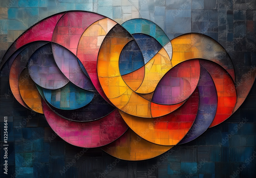 Poster colorful background with an abstract image.