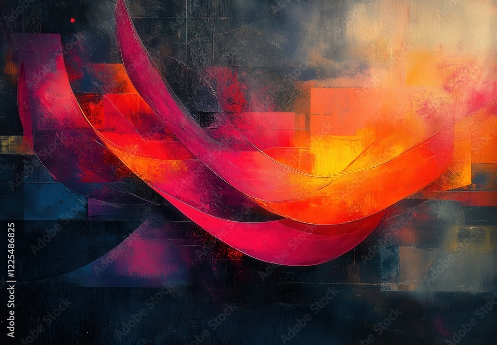 Poster colorful background with an abstract image.