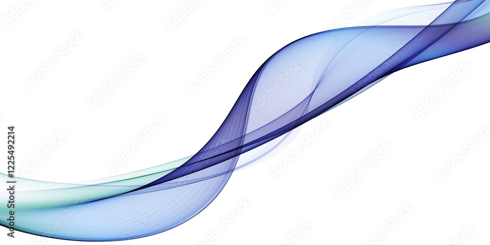Poster green turquoise and blue gradient abstract background. modern simple light blue wave curve shape des