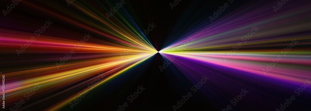 Poster abstract colorful light rays exploding radiantly