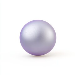 Obraz premium A smooth, shimmering purple sphere with a metallic sheen, set against a plain white background.