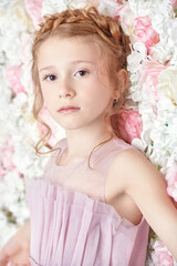 portrait with flowers