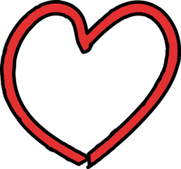 Heart icon. Valentines Day. Social network red heart buttons. Perfect Love symbol. Live stream video chat. Vector illustration isolated on white background.