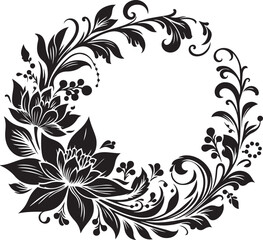  Floral frame - high quality logo ideal vector image