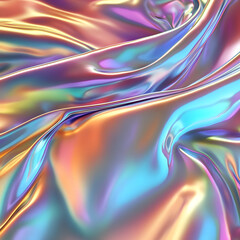 Naklejka premium Holographic rainbow foil iridescent texture abstract hologram background