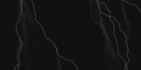 Thunder Stock Image In Black Background. Massive lightning bolt with branches isolated on black background.
