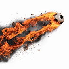 Flaming Soccer Ball in Motion – Intense Sports Action