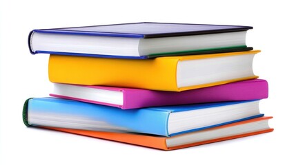 A Stack of Colorful Books Arranged Neatly
