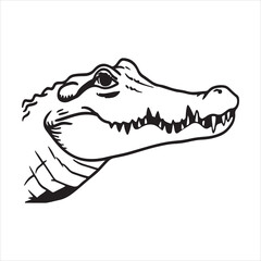 Naklejka premium Nile Crocodile - Fearsome Reptile Ruling Rivers and Lakes